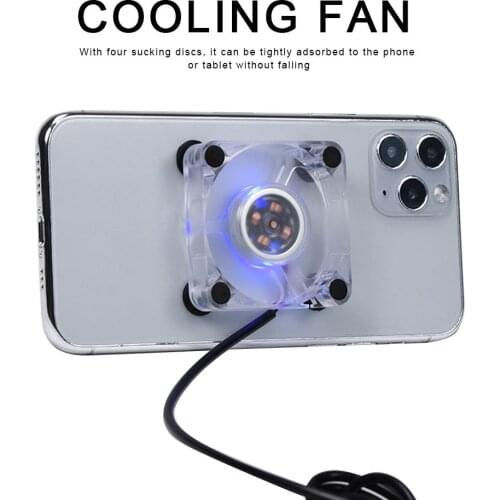 New Portable Mini Mobile Phone Cooler USB Cooling Pad Cooler Fan Gamepad Game Gaming Shooter Mute Radiator Controller Heat Sink