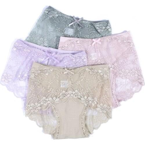 2019 New Arrival Womens Underwear Plus Size Briefs Cotton Woman Panties Sexy Ladies Intimates Lingerie Female Underwear