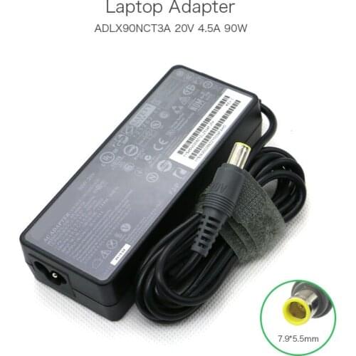 Genuine 20V 4.5A 7.9*5.5mm 90W Laptop Charger Adapter For Lenovo ThinkPad T400 T410 T500 X200 X201 X220 X300 ADLX90NCT3A
