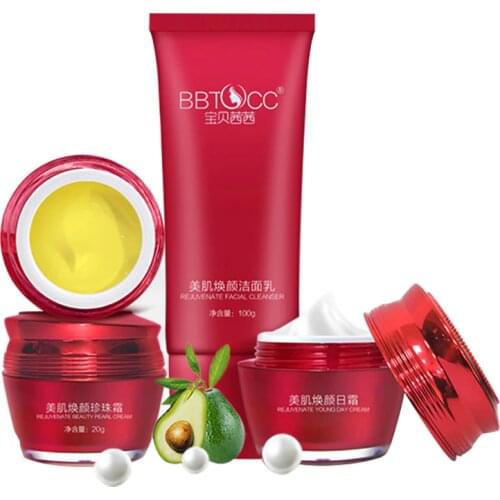 Whitening Moisturizing beauty white face ceram skin yiqi Remove Freckle Anti Wrinkle Melanin Speckle Firm bbtocc 4in1 sets