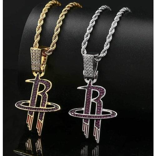 Rocket Pendant Necklace 2 Colors New Arrival AAA Zircon Mens Necklace Fashion Rap Hip Hop Jewelry