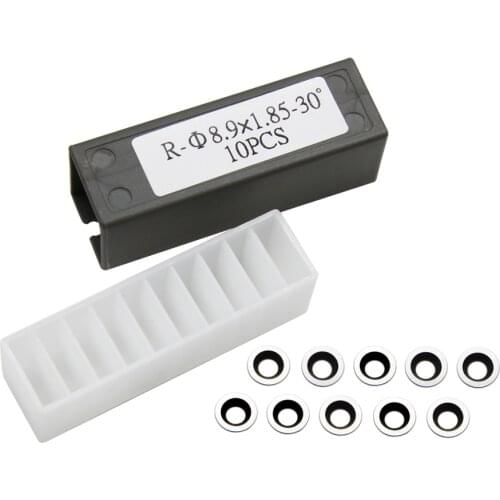 FOXBC 8.9mm 30-Degree Wood Turning Tools Round Carbide Inserts for Wood Lathe Chuck Turning Machine 10pcs