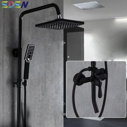 Simple Bath Shower Set Brass Faucet for Bathtub Hot and Cold Shower System High Quality Bathroom Water Faucet for Showering