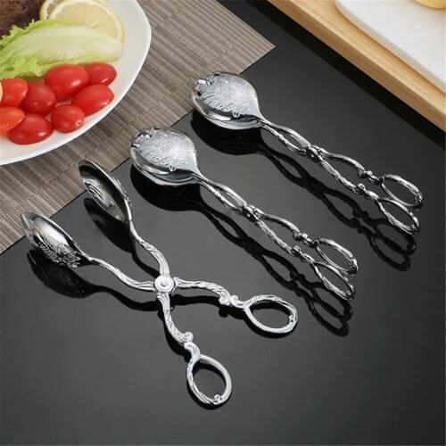 Food Tongs Kitchen Utensils Buffet Cooking Tool Anti Heat Bread Clip Pastry Clamp Barbecue Kitchen Tongs Buffet clip Food clip