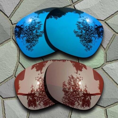 Sky Blue&Bronze Brown Sunglasses Polarized Replacement Lenses for Oakley Garage Rock