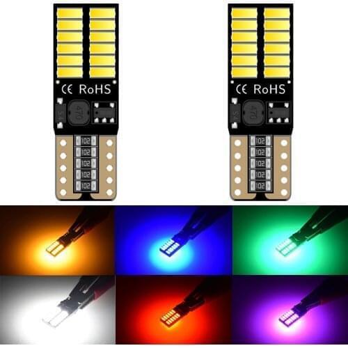 Katur 2pcs T10 W5W LED CanBus bulbs 194 168 Error Free Super Bright 4014SMD LED car Signal Lights interior Dome Reading Lamp 12V
