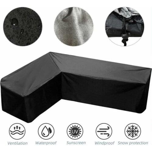 Outdoor Garden Waterproof Furniture Cover Corner Sofa Left V Shape Cover Furniture Protective Sunscreen All-Purpose Dust Cover