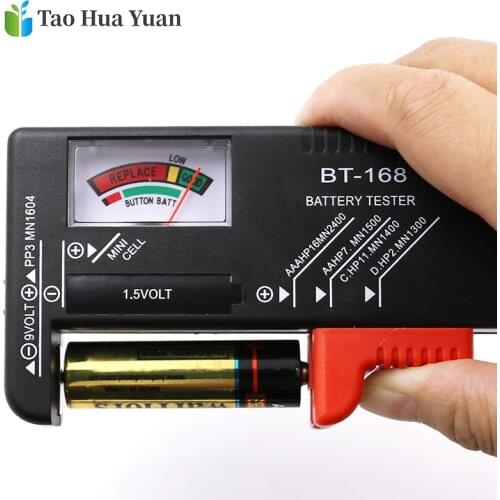 BT-168 AA/AAA/C/D/9V/1.5V batteries Universal Button Cell Battery Colour Coded Meter Indicate Volt Tester Checker BT168 Power AA