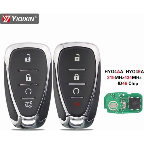 YIQIXIN 5 Button Smart Remote Car Key FOB For Chevrolet Camaro Malibu XL Equinox Cruze Spark Tracker ID:HYQ4EA HYQ4AA 315/433MHz