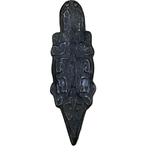 Red mountain culture collection iron Meteorite carved totem PENDANT