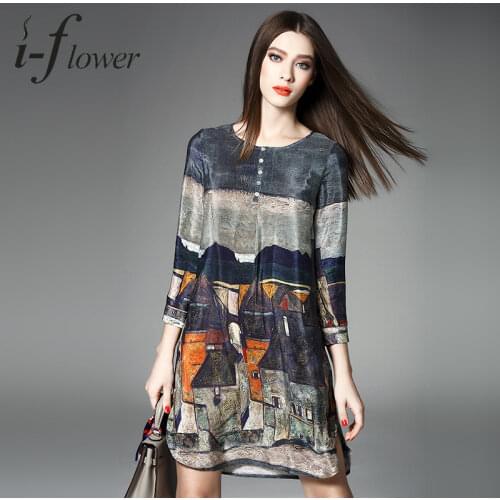 Women Floral Dress 100% Mulberry Silk O Neck Sashes Wrap Dress Women 2021 Spring Summer Midi Dresses Silk Clothes Vestidos