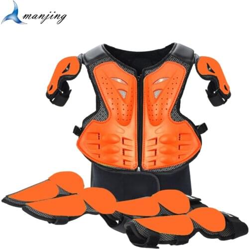 Orange Color For Children 1-1.7M Motocross Body Protector Vest armor ATV Dirt Bike Off Road suits Guard Racing Riding Sport wear