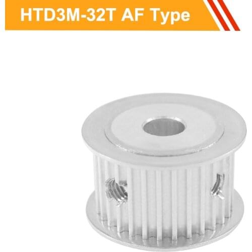 3M 32T Timing Belt Pulley HTD3M Type Aluminium Gear Pulley Wheel 11mm/16mm Belt Width 5/6/10/12/14/15mm Bore Timing Pulley