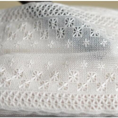 1 Meter 2020 Hot Sale Lace Trim Quality Embroidered Cotton Lace Fabric Vintage Lace Fabric Trim DIY Curtain Accessories 16cm