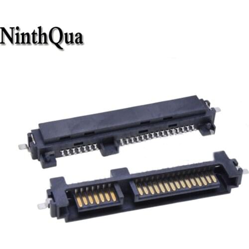 1pcs SATA Interface jack SSD Solid State Disk Holder 7 + 15p Male Base Heavy Plate SMD type B Connector
