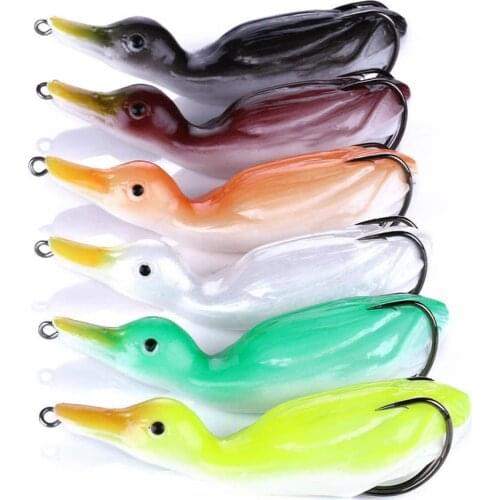 10.5cm 18.5g Simulated Duck Soft Lure Bionic Bait with Fishhook Fishing Gear Wobbler Artificial Plastic Hard Bait Fishing Tackle