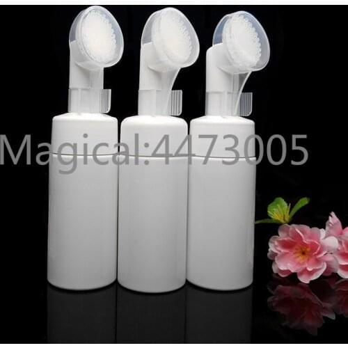 100/120/150ml Portable Foaming Bottle Froth Pump Soap Mousses Liquid Dispenser Foam Bottles with Foam Massage Brush Head Tube
