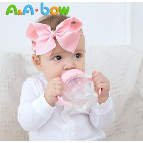 11.5cm Ribbon Hair Clips Bow Knot Baby Girl Hairclip Sweet Hairpins for Children Headwear Nylon Handmade Headwrap Hair Accessory