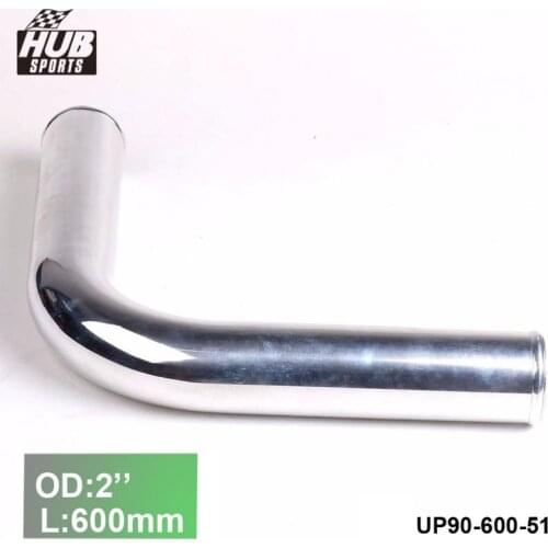 2pcs/unit 51mm 2"OD Out/Inlet Aluminum 90 Degree Turbo/Intake/Intercooler Elbow Piping L:600mm For Toyota avensis HU-UP90-600-51