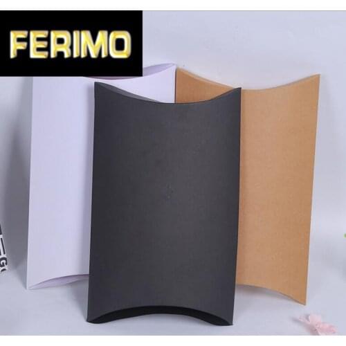 20pcs 27*21*5cm Large Birthday Gift Bag Blank Paper Pillow Box For Cloth Sweet Candy Wrapping Bag Christmas Favor Packaging Box