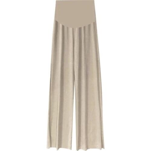 2020 Summer Thin Wide Leg Maternity Pants Elastic Waist Trousers Clothes for Pregnant Women Pregnancy Pants M-XL