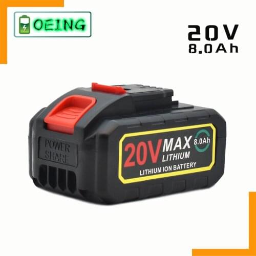 2021 Rechargeable Battery 20V 8.0AH Lithium-Ion Series Cordless Drill/Saw/Screwdriver/Wrench/Angle Grinder Brushless Power Tools