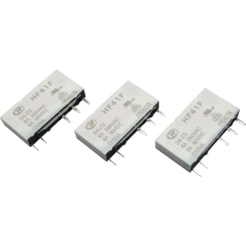 Free shipping 2PCS Hot Sale relay HF41F-005-ZS HF41F-012-Z HF41F-024-ZS 5pin 6A 5V 12V 24V