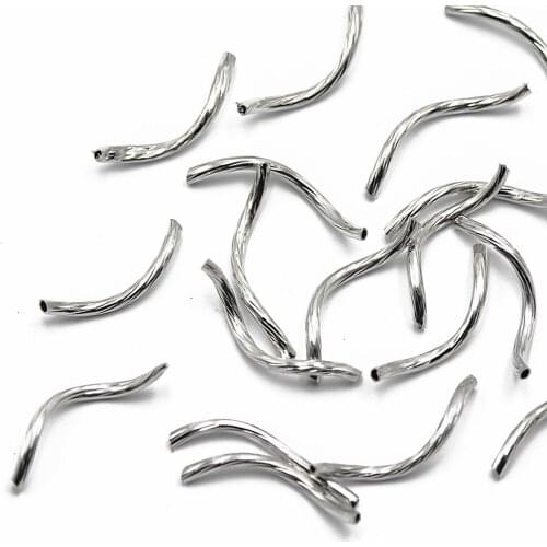 50pcs Noodle Tube Spacer Beads for DIY Craft Jewelry Making Bracelet Necklace