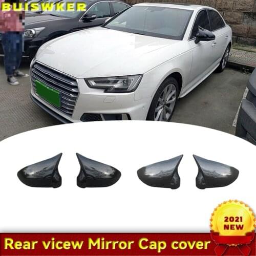 Carbon Fiber Car Rearview Mirror Covers for AUDI A4 S4 B9 A5 S5 Avant Allroad Quattro 2017-2019