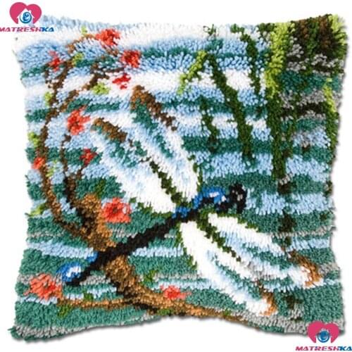 Foamiran for crafts cross stitch pillow knitted pillow Latch hook Cushion do it yourself embroidery pillow crochet kit diy kleed
