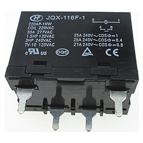 HOT NEW JQX-116F-1-220AP-1HW JQX-116F-1 220AP-1HW JQX116F1 220AP1HW JQX116F1220AP1HW 220VAC DIP4 free shipping
