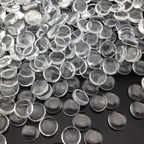 30pcs/lot Good Quality 8mm Domed Round Transparent Clear Magnifying Glass Cabochon Cameo Setting Base Set