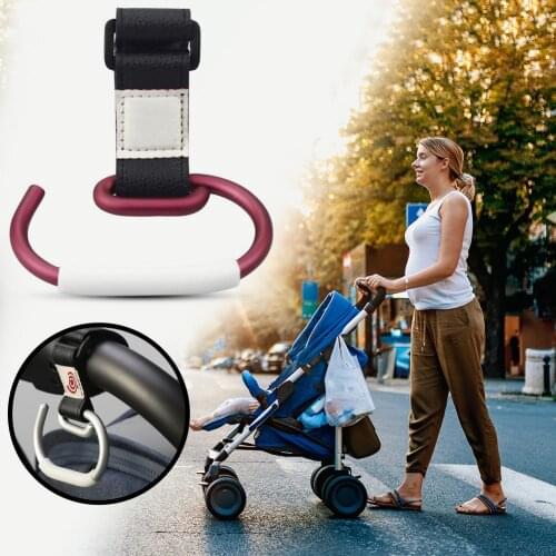Baby Cart Bag Hooks Aluminum Alloy Non-Slip Hanger Wheelchair OrganizerBag Alloy Clip Pram Bag Hooks Kids StrollerSeat Accessory