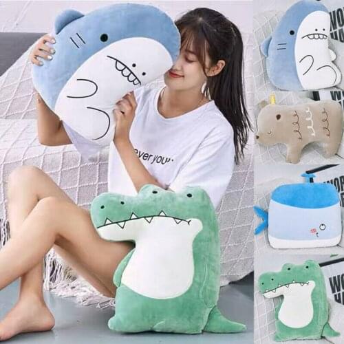45cm Sea Animal Plush Doll Toy Stuffed Bolster Gift Shark Whale Hippo Alligator novelty gifts hot