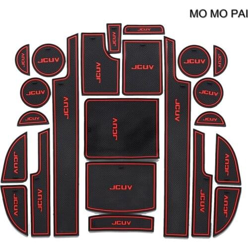 MAO DAN SHEN car Interior Door Gate Non-slip Cup Pad Mat For Dodge Journey 2013 2014 Almohadilla ranura Puerta 23pcs/set