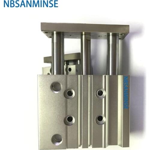 MGPL Bore Size 50 Compressed Air Cylinder SMC Type ISO Compact Cylinder Miniature Guide Rod Double Acting Pneumatic Sanmin
