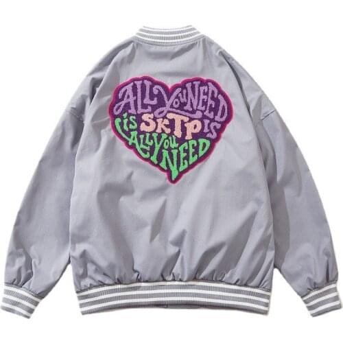 Fashion Hi Street Oversized Hip Hop Campus Letterman Jackets For Couples Fashion Streetwear Loose Fit Varsity Baseball Outerwear