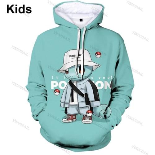 Men and Women Cartoon Jacket Tops Teen Clothes Cartoon Anime 3 To 14 Years Kids Hoodies Shooting Anime 3D Printed Sweatshirt