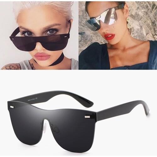 LVVKEE Fashion One Piece Lens Sunglasses Men Women Vintage Coating Mirror Sun Glasses Male Siamese Unisex Shades Oculos UV400