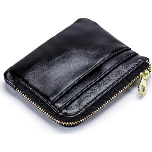 Soft Leather Men Coins Wallets Small Money Purses New Design Dollar Price Man Thin Wallet With Card Holder Zipper Wallet