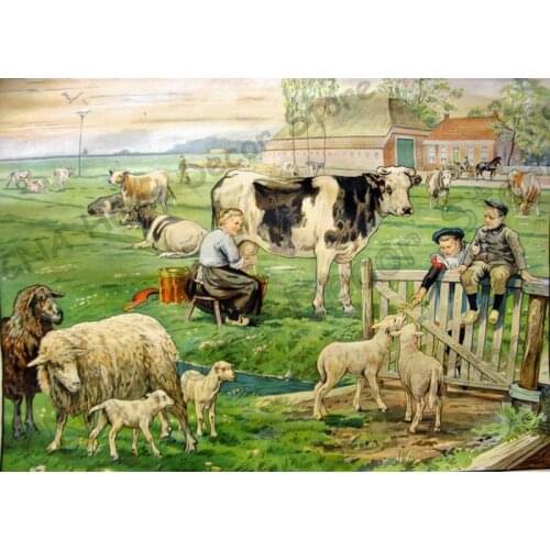 Cartoon Farm Landscape Diy Diamond Embroidery 5D Painting Animals Cross Stitch Kits Room Decoration Crafts