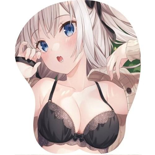 2020 new version anime 3d mouse pad wristbands Cartoon Creative sexy mouse pad Chest beauty mouse pad Free Shipping