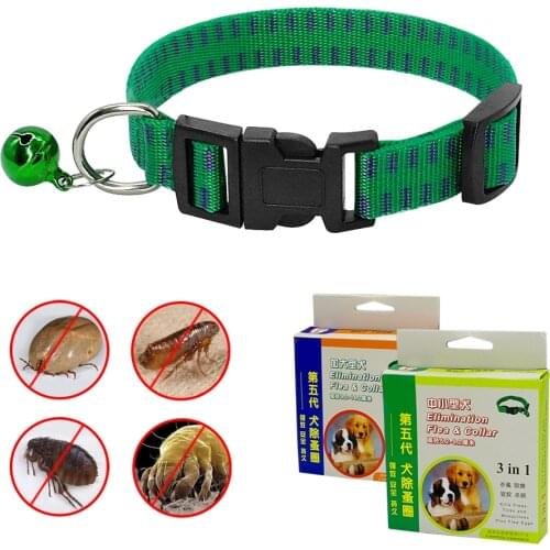 Safety Dog Cat Outdoor Anti Flea Mite Tick Collar Neck Strap Adjustable Nylon Dogs Collars Effective Insecticidal Kill Insect