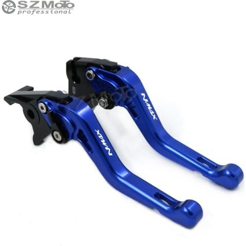 For YAMAHA N-MAX 125 NMAX 155 NMAX125 NMAX155 2017 2016 Motorcycle Adjustable Short Front Rear Brake Levers With logo Red Blue