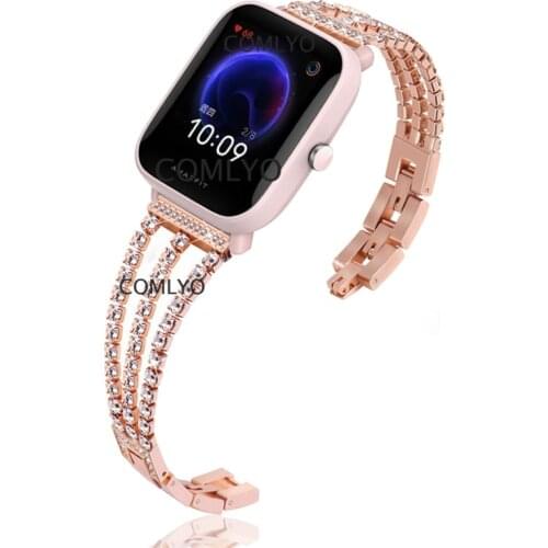 Watchband for Xiaomi Huami Amazfit Bip S U pro/gts 2 2e mini/GTR 42MM/Haylou ls02 strap Band Bracelet Stainless Steel Wristband