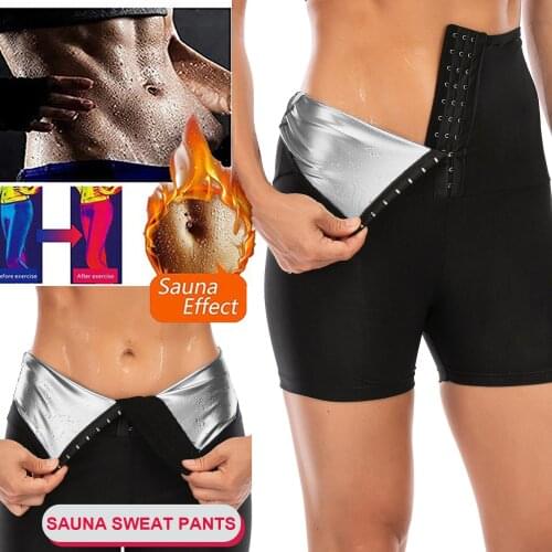Women Sauna Sweat Pants Thermo Fat Control Legging Body Shapers Fitness Stretch Control Panties Waist Slim Shorts #T2P