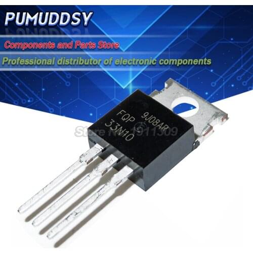10PCS FQP33N10 TO220-channel field-effect transistors 33N10 new spot IC