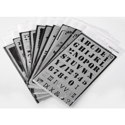 12PCS/Set Children Fun Plastic Drawing Template Spirograph Toy Flowers animal letters Stencil Ruler DIY Creative Draw Education