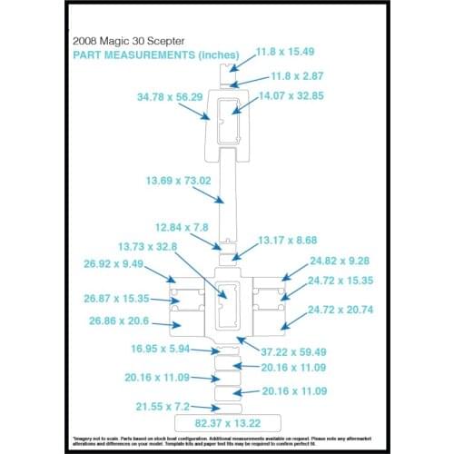 2008 Magic 30 Scepter Cockpit Pad Boat EVA Teak Decking 1/4" 6mm