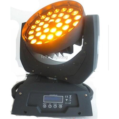 4pcs/set dmx control 36x15w rgbwa zoom led moving head wash stage dj equipment